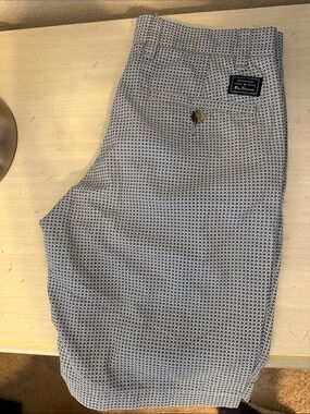 EUC Sz 28 Ben Sherman Blue Micro Dot Flat Front Men's Shorts